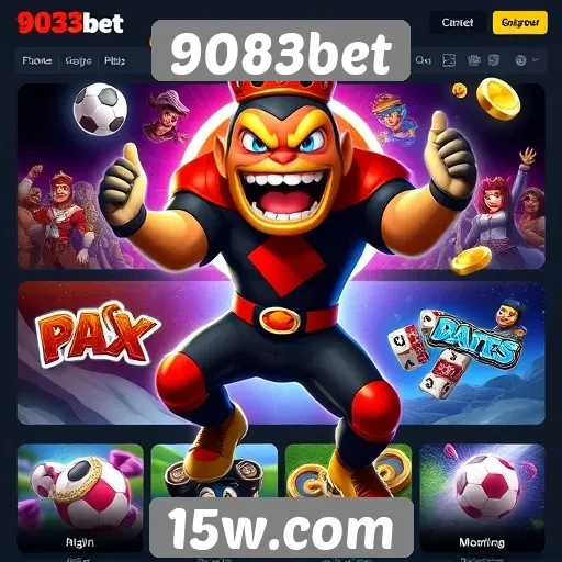 Variedade de jogos disponíveis na 9083bet